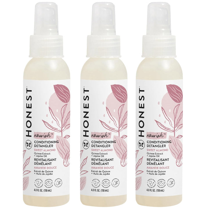 Conditioning Hair Detangler, Tear-Free Hypoallergenic Leave-In Conditioner and Fortifying Spray, Citrus Vanilla Refresh, 4 Fl Oz