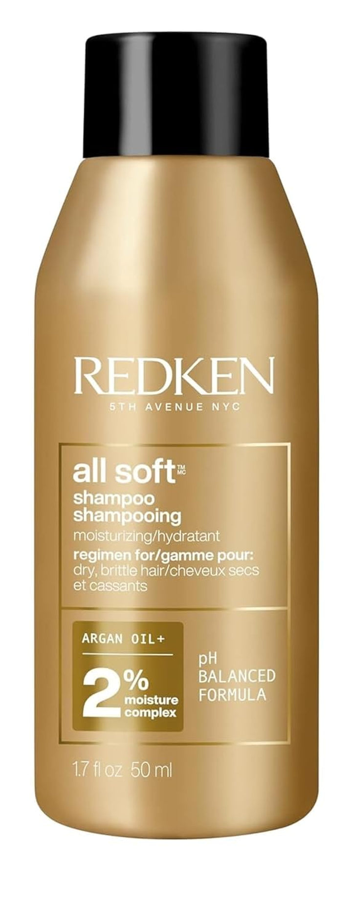 Redken All Soft Shampoo - Moisturizes & Hydrates Dry Hair, Softens & Adds Shine, with Argan Oil, Safe for Color-Treated Hair