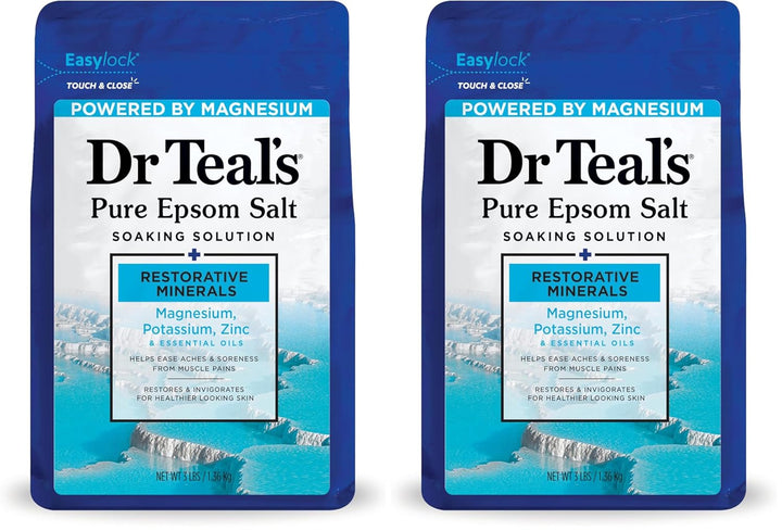 Pure Epsom Salt, Restorative Minerals with Magnesium, Potassium & Zinc, 3 Lbs