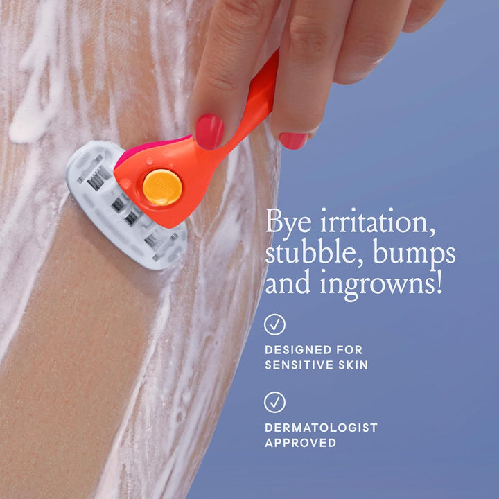 Razors for Women Shave Kit – Women’S Razor + 2 X 5-Blade Razor Refills + Magnetic Holder – Sunburst