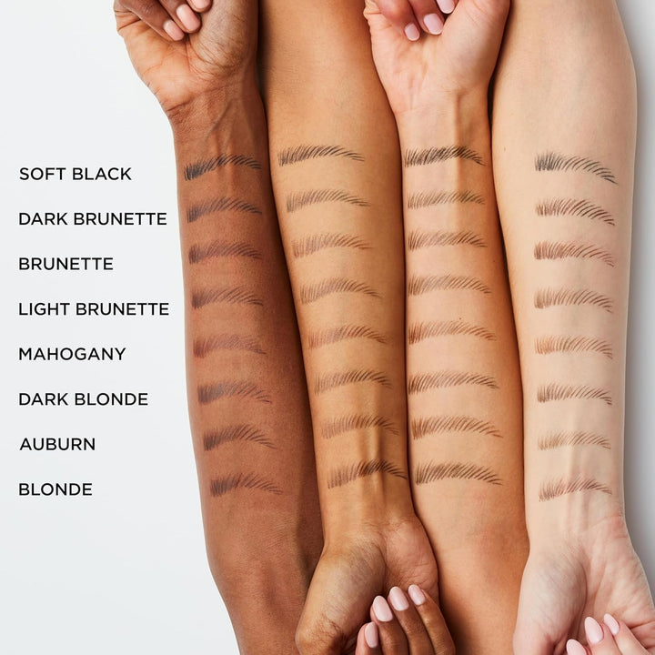 Faux Brow, Hair-Like, Filling Eyebrow Pen with Double-Brush Tip, Fast & Precise Eyebrow Makeup, Dark Brunette, 0.04 Fl Oz