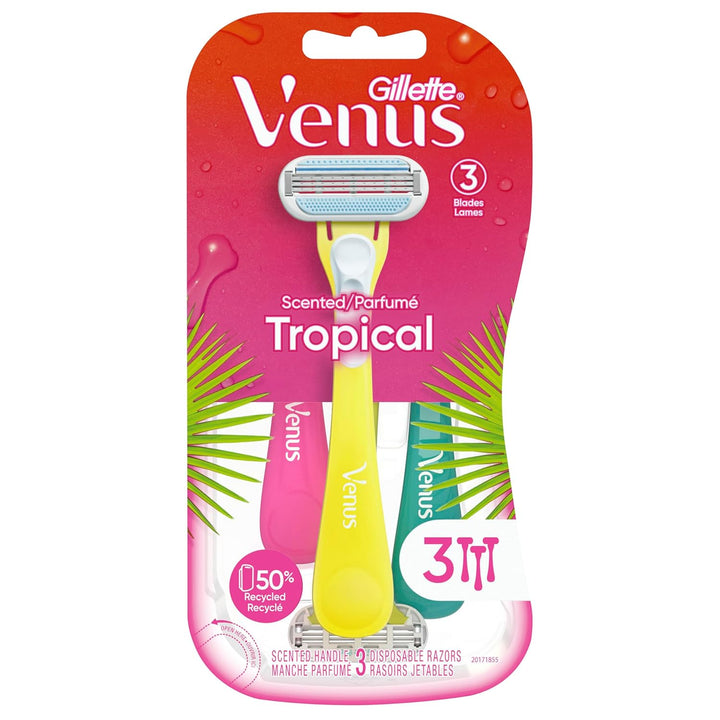 Tropical Women'S Disposable Razor, 3 Count