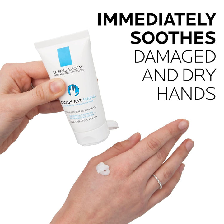 La Roche-Posay Cicaplast Hand Cream, Instant Relief Moisturizing Hand Lotion for Dry Hands, Shea Butter Lotion for Dry Cracked Hands, n Greasy, Fragrance Free