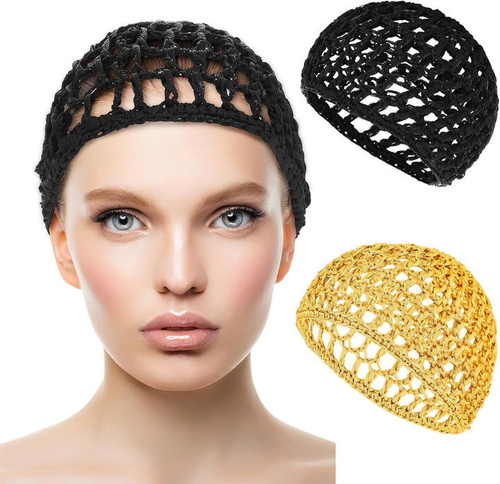 Wig Cap Thick Long Hair Caps Adjustable Net Mesh Braided Weaving Making Crochet Sew Weave Fishnet Grip Headband