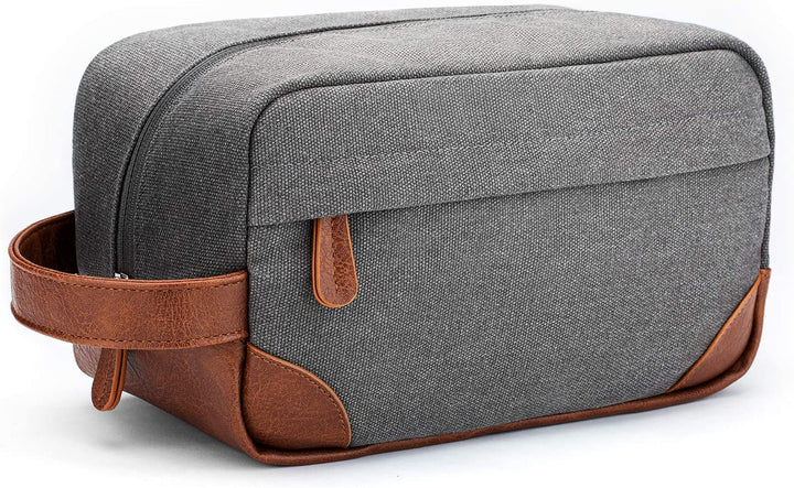Travel Toiletry Bag - Hanging Toiletry Bag for Men Water Resistant Canvas Shaving Bag with Large Capacity for Travel - Black