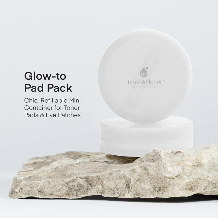 Small Travel Containers for Skincare: Korean Mini Containers with Lids for Toner Pads & under Eye Patches DIY - Travel-Friendly, Reusable, Leak Proof Skincare Storage Made in Korea - 1 Empty Pack