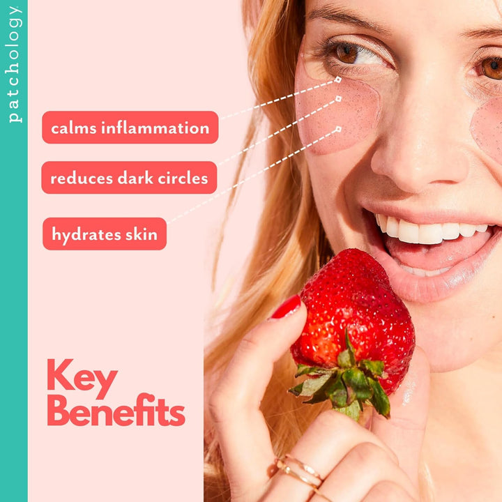 Serve Chilled Rosé Hydrating under Eye Patches – Hyaluronic Acid & Antioxidant-Infused Eye Masks to Reduce Dark Circles, Puffiness & Fine Lines - Ideal Skincare Essentials (5 Pairs)