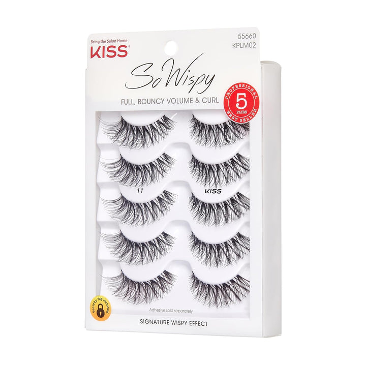so Wispy, False Eyelashes, 'Style #11', 12Mm, Includes 5 Pairs of Lashes, Easy to Apply, Reusable Lash Clusters