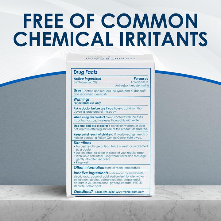 Z Bar, Seborrheic Dermatitis & Anti-Dandruff Medicated Bar, 3.5 Oz, Formulated without Common Irritants for Sensitive Skin, 2% Pyrithione Zinc Helps Relieve Itching, Redness & Flaking