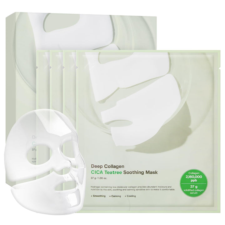 Deep Collagen Overnight Mask 37Gx4Ea | Original Hydrating Collagen Face Mask | Real Collagen 2,160,000PPB for Elasticity |Tiktok Trend Items Korean Skin Care