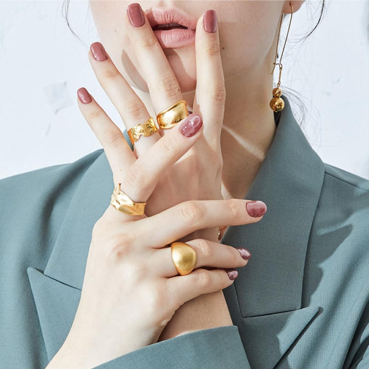 Semi Cured Gel Nail Strips (N Brick) - Brown, Solid, Works with Any UV/LED Lamps, Salon-Quality, Long Lasting, Easy to Apply & Remove - Includes 2 Prep Pads, Nail File & Wooden Stick