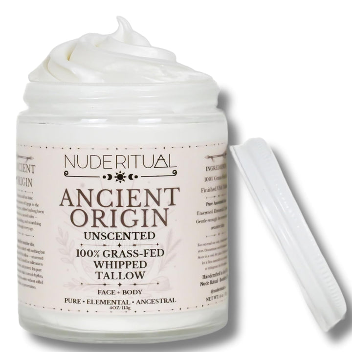 100% Grass-Fed Whipped Tallow Balm for Skin Care – Face + Body – Natural Moisturizer Lotion, 4 Oz (Vanilla Moon)