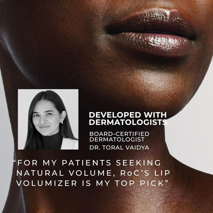 Derm Correxion Lip Volumizer - Lip Plumper Peptide Treatment with Hyaluronic Acid & Vitamin E + Line Smoothing Eye Cream Packette