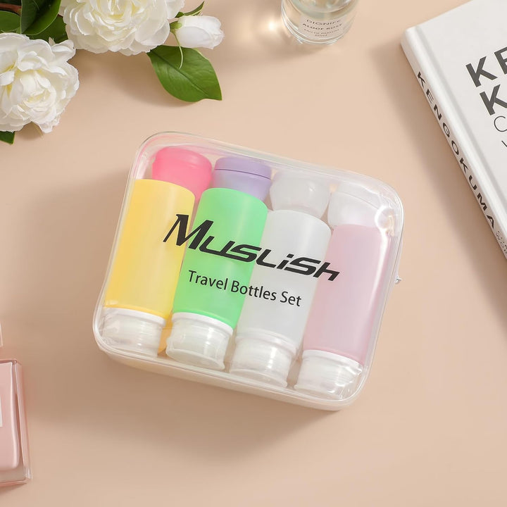 21 Pack Leak Proof Silicone Travel Bottles Set, TSA Approved Containers for Toiletries, Travel Size Accessories and Shampoo Conditioner Bottles with Toiletry Bag (BPA Free)