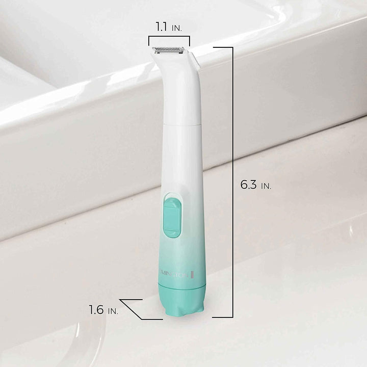 Smooth & Silky Body & Bikini Kit, Cordless Bikini Trimmer and Shaver for Women, Waterproof for Grooming in the Shower, White/Green