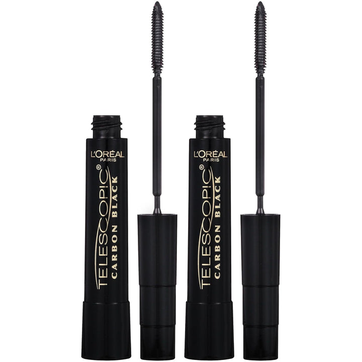 Makeup Telescopic Original Lengthening, Lash Separating Mascara with Dual Precision Brush, Washable, Blackest Black, 0.27 Fl Oz., 1 Count