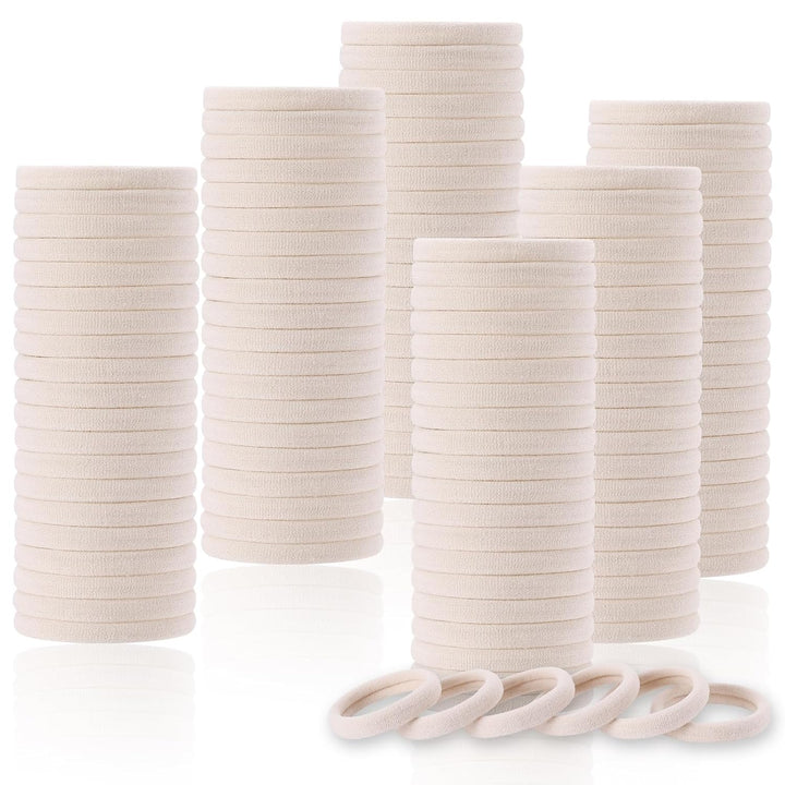 120PCS Black Hair Ties for Thick Hair – Seamless No Damage Elastic Ponytail Holders, Black Hair Band,Bulk Nylon Hair Elastics for Women