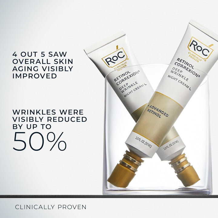 Retinol Correxion Night Cream for Deep Wrinkles, anti Aging Skincare Treatment Women and Men, 1.0 Oz (Packaging May Vary)