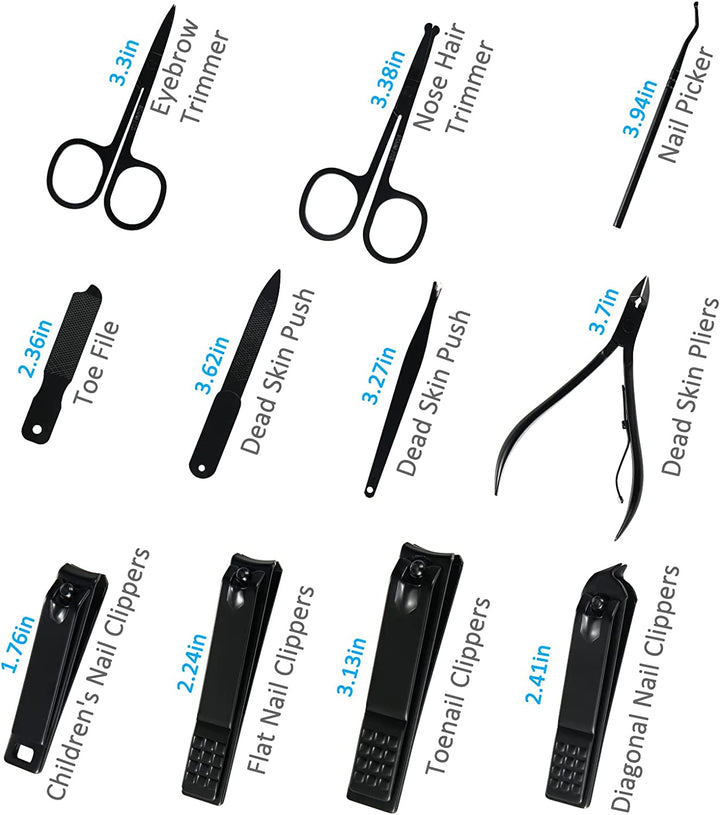 Manicure Set Professional Nail Clipper Kit-26 Pieces Stainless Steel Manicure Kit,Nail Care Tools with Luxurious Travel Case