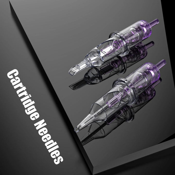 Cartridge Needles, 20Pcs Mixed Sizes 3RL 5RL 5RM 7RM Disposable Tattoo Needles Cartridge round Liner Shader Magnum for Cartridge Tattoo Pen Machine Permanent Makeup Tattoo Supplies