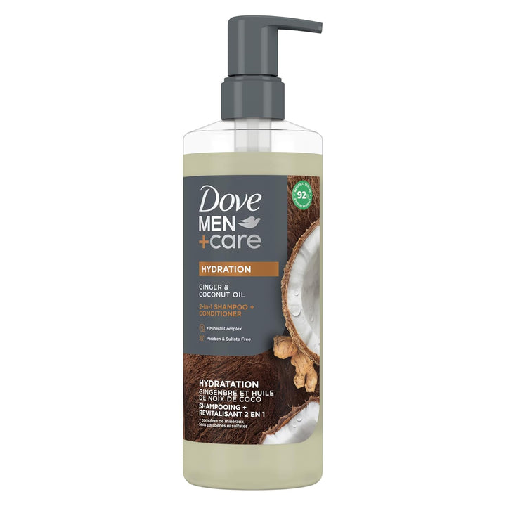 2-In-1 Shampoo + Conditioner Sandalwood & Cardamom Oil for Thick & Full Hair, + Vitamin B3 & Mineral Complex, 17.5 Oz
