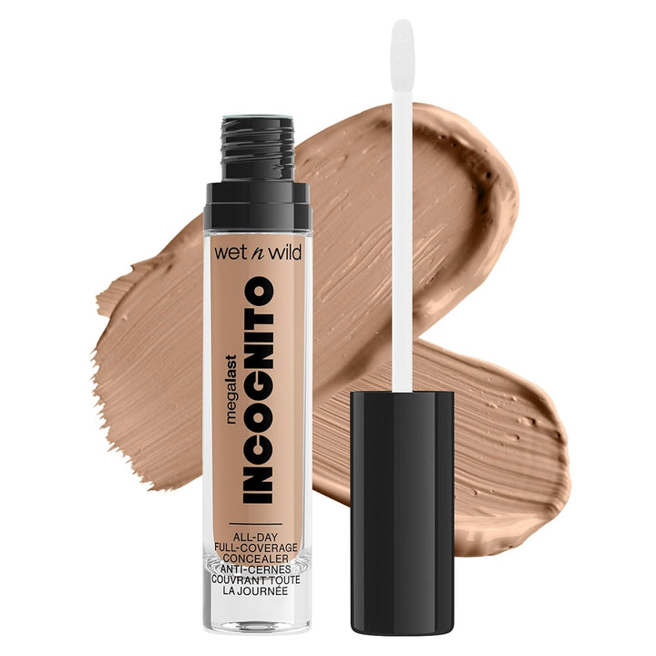 Mega Last Incognito All-Day Full Coverage Liquid Matte Concealer, Light Beige, 0.18 Ounce