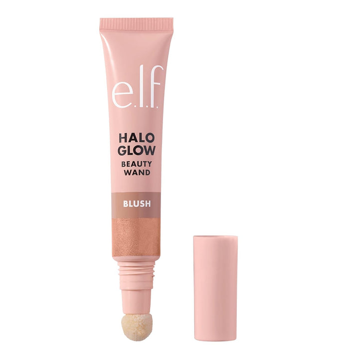 Halo Glow Blush Beauty Wand, Liquid Blush Wand for Radiant, Flushed Cheeks, Infused with Squalane, Vegan & Cruelty-Free, Pink-Me-Up