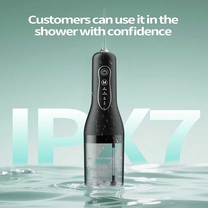 New Water Flosser for Teeth Cleaning, 260ML Portable Cordless Oral Irrigator with DIY Strength, 4 Cleaning Modes, IPX7 Waterproof Rechargeable Water Dental Pick Flosser for Home, Travel