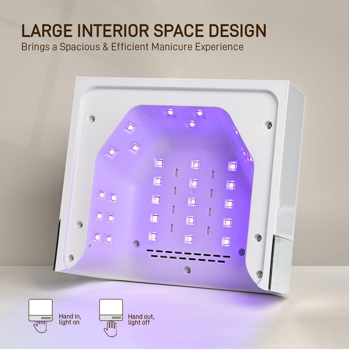 Professional UV Nail Lamp, Big Cavity Design for Long Nails, 36 LED Fast Curing Light with Infrared Sensor for Salon Gel and Acrylic Polish