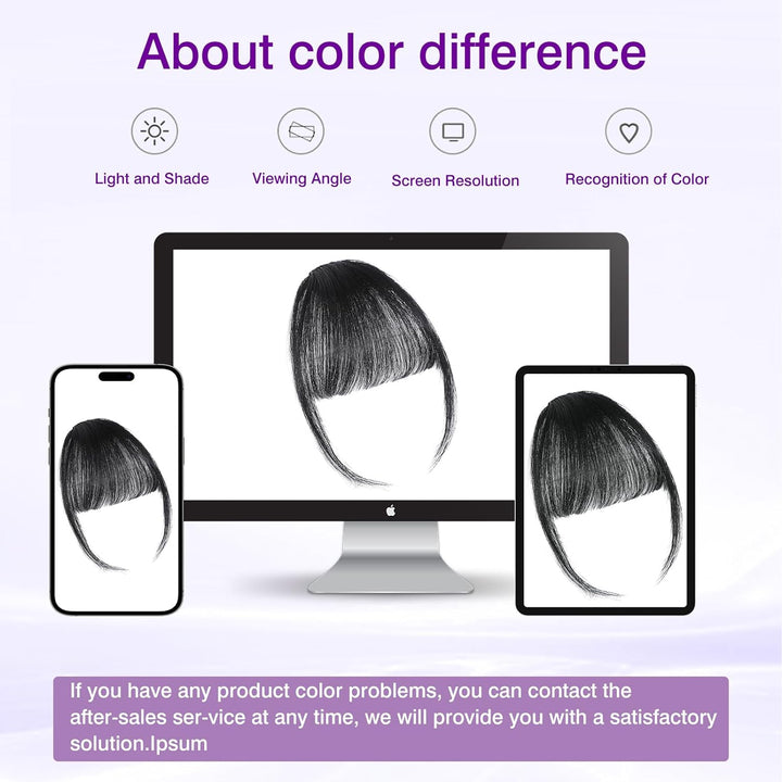 Clip in Bangs 100% Real Human Hair Extensions Wispy Natural Black Fake Bangs Hair Clip on Bangs for Women Fringe with Temples Hairpieces Faux Bangs for Daily Wear