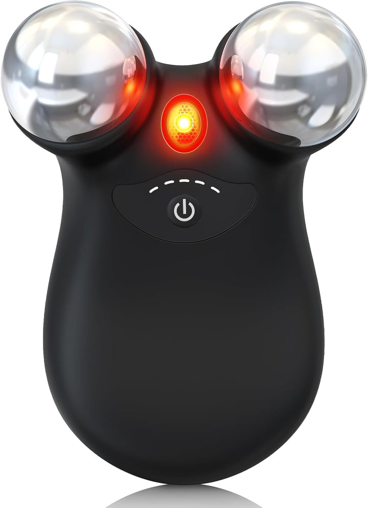 Microcurrent Facial Device,Latest Red Light Technology,Enhances the Ability to Lift the Face and Tighten the Skin,Facial Wrinkle Equipment,Smart Photon Micro-Current Device,Model:Ep-300. (Black)