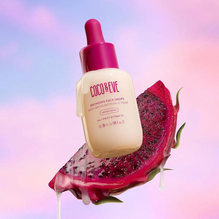 Sunny Honey Bronzing Face Tanning Drops (Medium Glow) for Natural Self Tanning Hydrating Hyaluronic Acid. Gradual Face Tanning Serum. Indoor Sunless Moisturizing Self Tanner (1 Fl Oz)