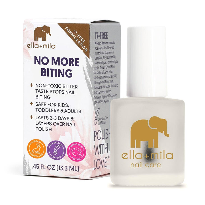 No More Biting Nail Polish - Bitter Taste Nail Biting Treatment for Kids & Adults - Stop Thumb Sucking Deterrent - Finger Biter Prevention (0.45 Fl Oz)