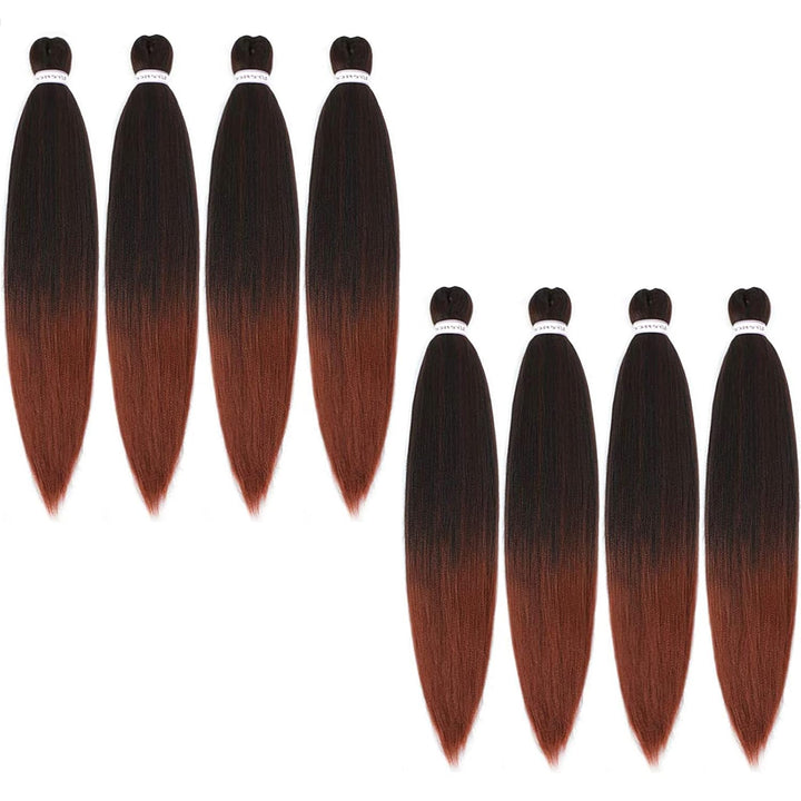 Purple Braiding Hair Pre Stretched Long Braid 30 Inch 2 Packs Professional Braiding Hair Extensions Synthetic Crochet Twist Braids (30 Inch, Purple)