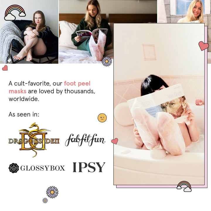 Award-Winning Foot Peeling Mask - Foot Peel Masks with Aloe Vera- Moisturizing Foot Masks That Remove Dead Skin, Exfoliating Foot Mask for Dry Cracked Feet (4 Pairs, Unscented)