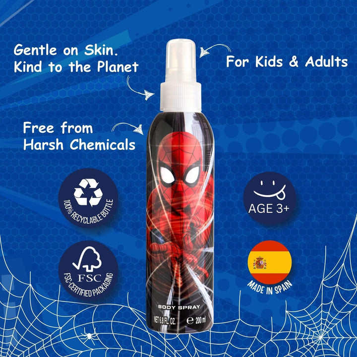 Spider-Man, Cool Cologne for Kids, Red/White/Blue/Black, 6.8 Fl Oz