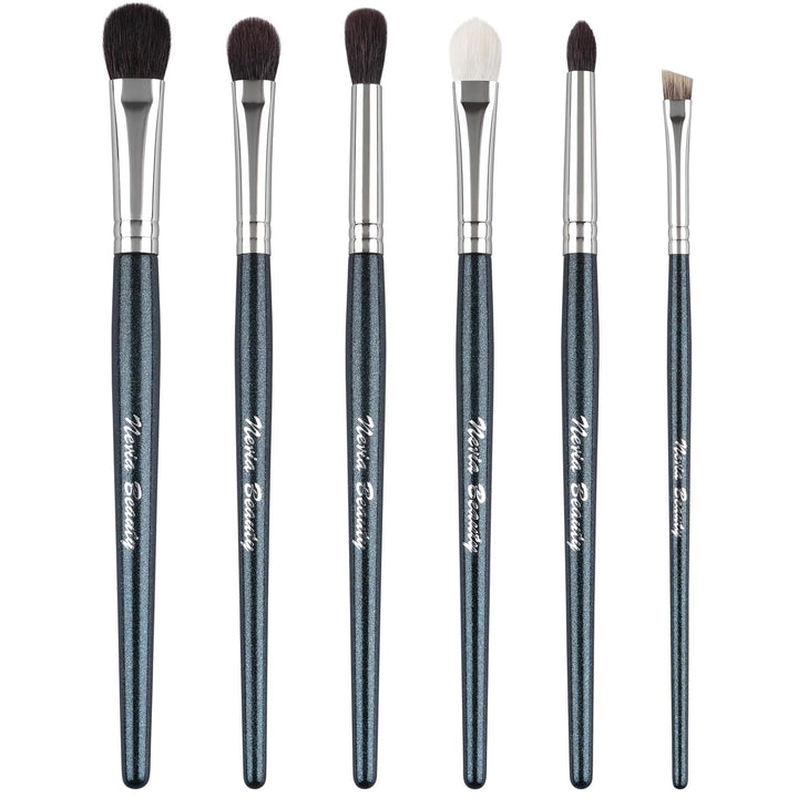 Eye Makeup Brush Set, 6 Pcs Professional Blending Eyeshadow Makeup Brushes for Concealer Eyebrows Eyeliner, Soft Hairs & Wood Handle