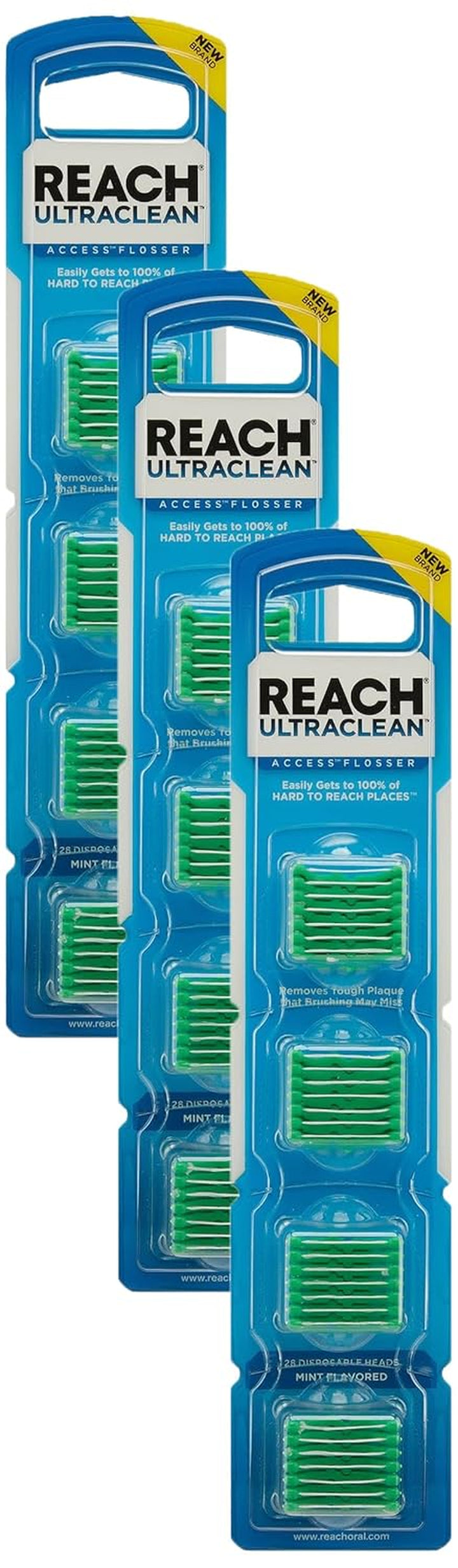 Ultraclean Access Flosser Refill Heads, Mint, Plaque Remover for Teeth, Shred Resistant, for Hard to  Areas, Oral Care, PFAS Free, for Adults & Kids, 1 Pack, 28 Count