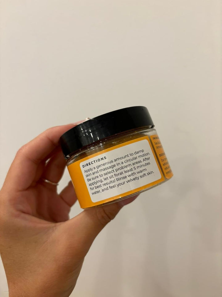 Turmeric Scrub for Dark Spots, Brightening Inner Thighs Bikini Area Underarms, Natural Exfoliating Face