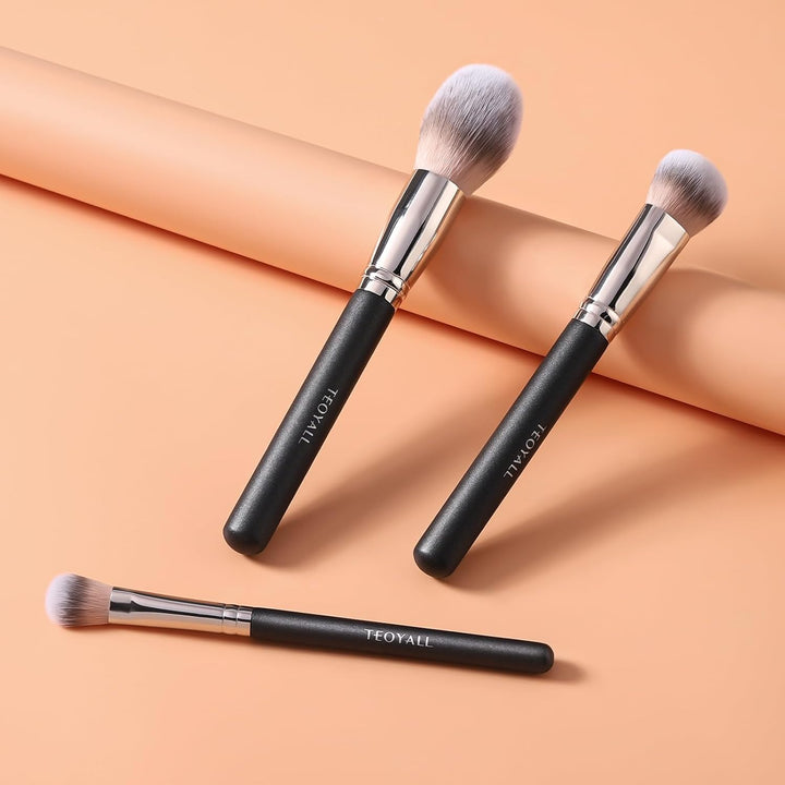 Domed Cheek Brush, Medium Precision Brush Head with Dense Synthetic Bristles for Contour Bronzer Blush with Loose Powder Cream