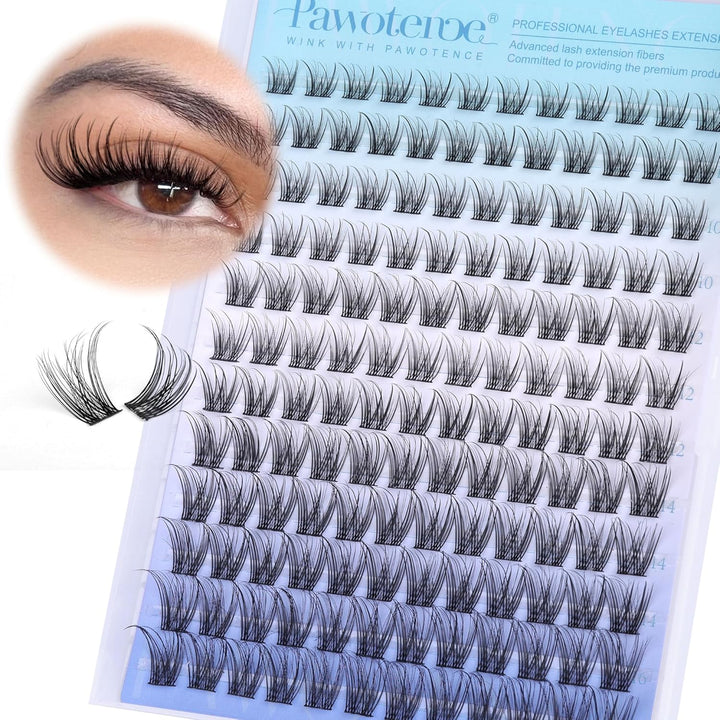 Lash Clusters Wispy Cluster Eyelash Extensions 10-18Mm Individual Lashes DIY Cluster Lashes Extension Soft Comfortable Eyelash Clusters with Thin Band