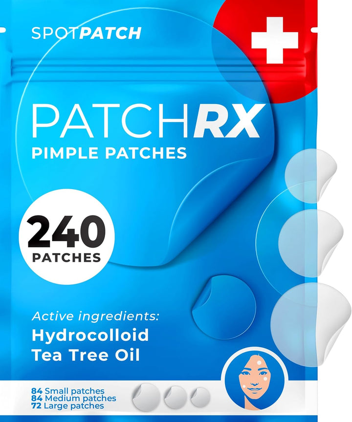Pimple Patches for Face (120 Patches), Hydrocolloid Acne Patches with Tea Tree Oil, Pimple Patch Pimple Stickers - Hydrocolloid Patch Acne Dots - Acne Pimple Patches for Face - Zit Patches