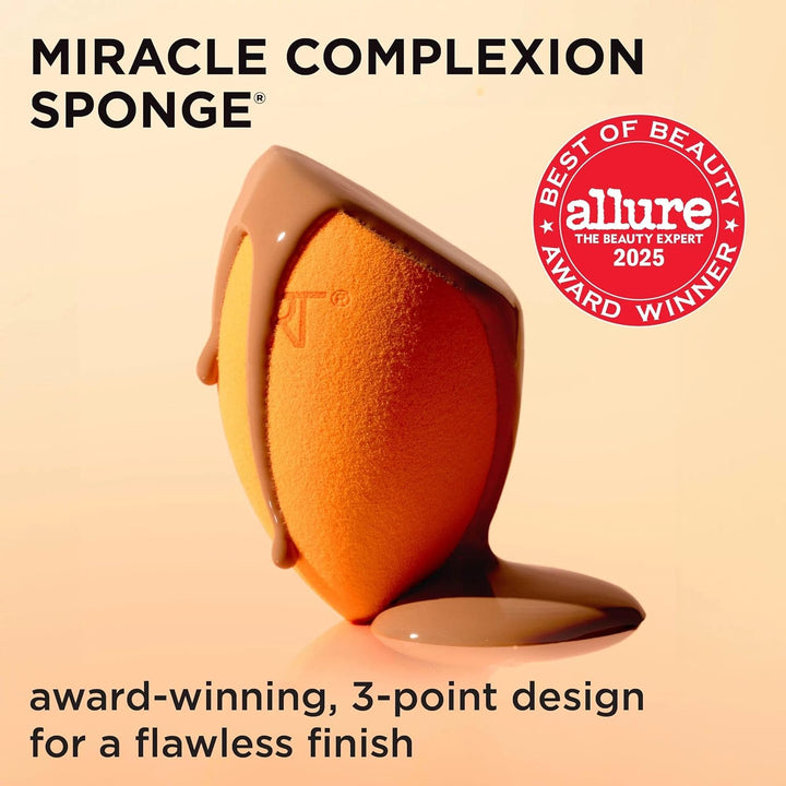 Miracle Complexion Makeup Sponge, 4-Pack Beauty Blender for Liquid & Cream Foundation, Streak-Free Coverage, Latex-Free, Vegan & Cruelty-Free