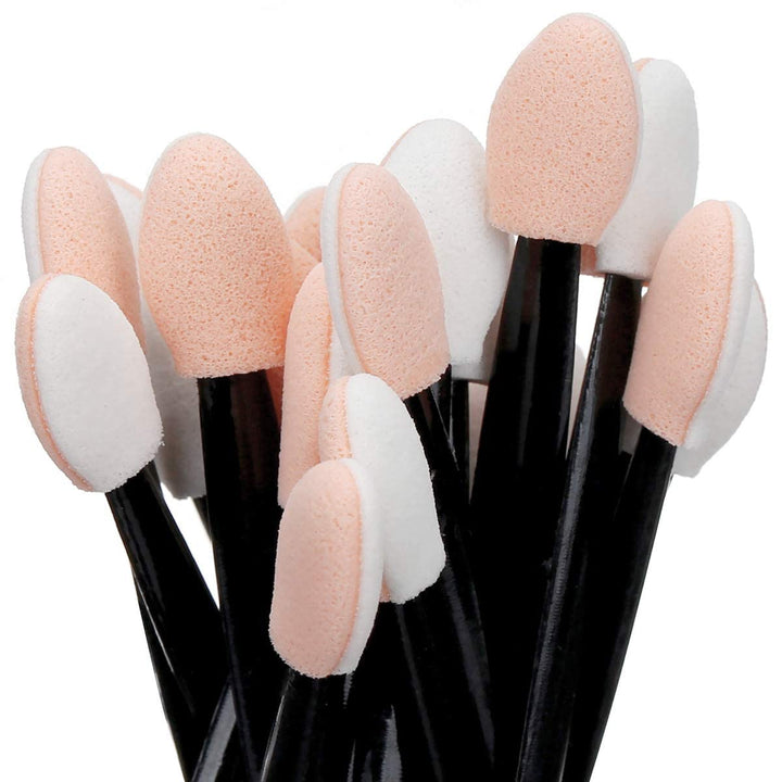 Disposable Dual Sides Eye Shadow Sponge Applicator Eyeshadow Brushes Makeup Brush (30Pcs-Black)