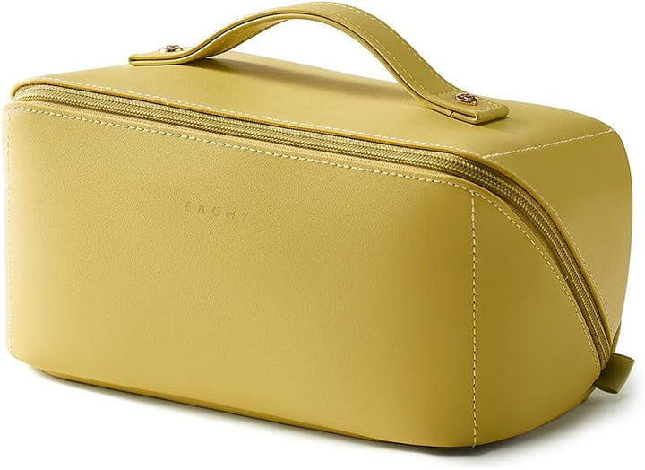 Travel Makeup Bag,Large Capacity Cosmetic Bags for Women,Waterproof Portable Pouch Open Flat Toiletry Bag Pattern Makeup Bag