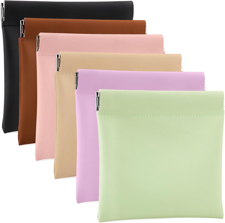 4 PCS Small Makeup Bag for Purse, Mini Portable Cosmetic Bags for Women, Coin Purse Lipstick Cosmetic Accessories Organizer, Small Travel Kit Storage Pouch