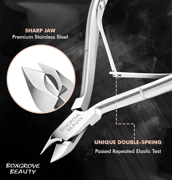 Professional Cuticle Cutter Trimmer Manicure Tools with Double Spring– Perfect Nail Care Tool for Manicure & Pedicure Beauty at Home/Spa/Saloon