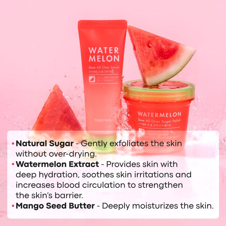 Watermelon Dew All over Body & Face Serum, Hydrating Serum for Glowing Skin, Korean Skincare, Watermelon Extract, Aloe Leaf Extract & Centella Asiatica, All Skin Types