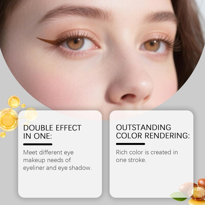 Shadow Liner Duo Plum: 2-In-1 Waterproof Eyeliner & Eyeshadow Stick, Smooth & Easy to Apply for Smoky or Natural Looks 6 Colors (2PCS-D)