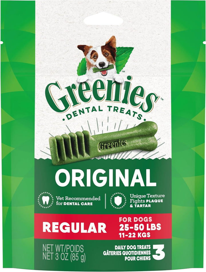 Original Regular Dental Dog Treats, 27 Oz. Pack (27 Treats)
